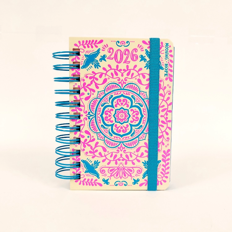 Agenda Mooving 2026 Hope Azul Dia por Pagina 10x15cm con Espiral Art.1403103